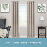 Kenney® Walden 5/8" Standard Decorative Window Curtain Rod, 28-48", Glass/Pewter