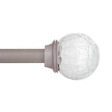 Kenney® Walden 5/8" Standard Decorative Window Curtain Rod, 28-48", Glass/Pewter