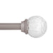 Kenney® Walden 5/8" Standard Decorative Window Curtain Rod, 28-48", Glass/Pewter