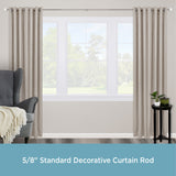 Kenney® Walden 5/8" Standard Decorative Window Curtain Rod, 28-48", Glass/Pewter