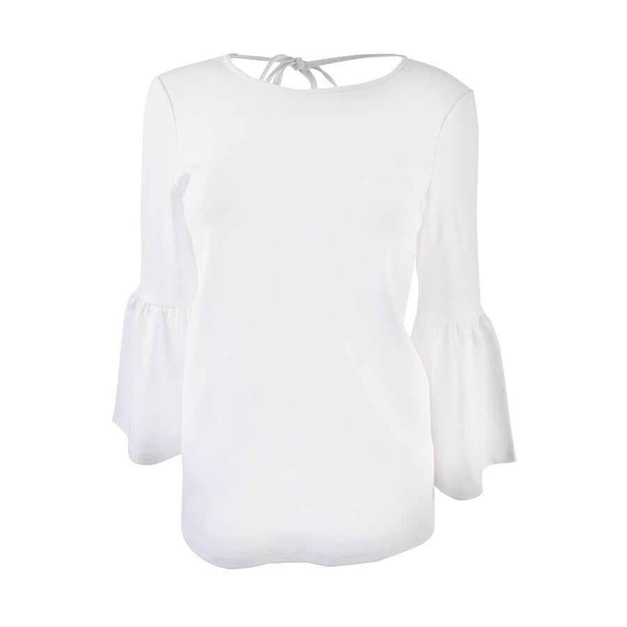Kensie Women's Bell-Sleeve V-Back Top