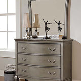 Kensington Antique Silver 3-drawer Dresser and Mirror Set