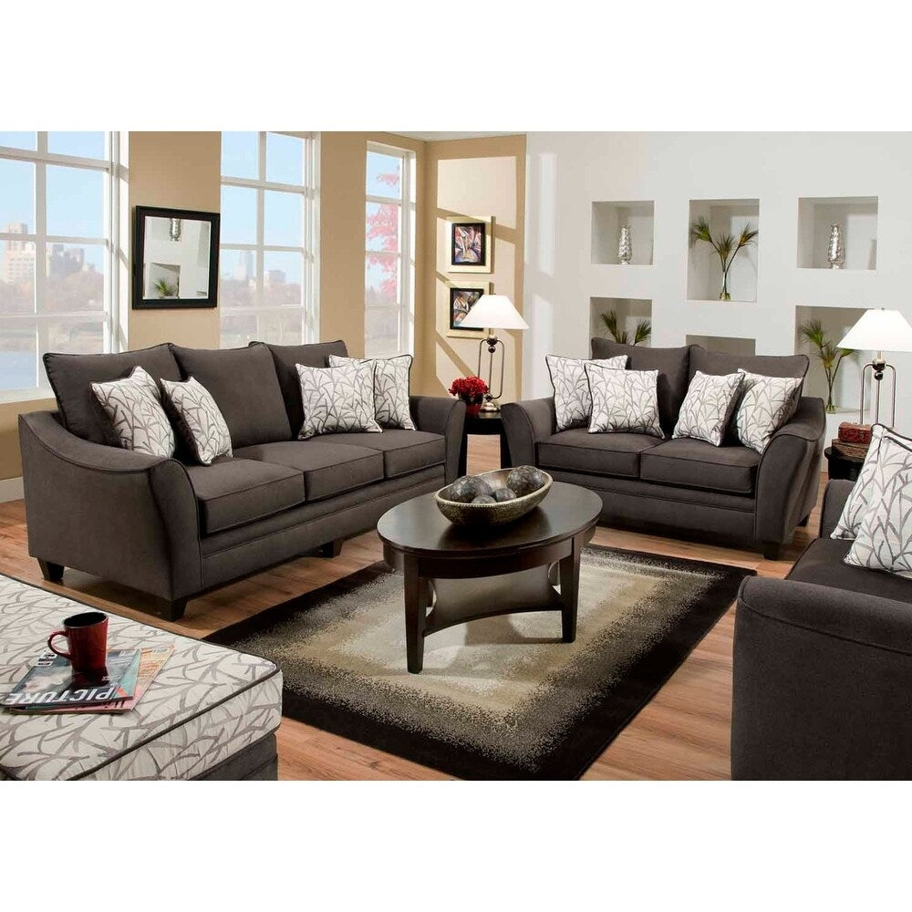 Kensington Loveseat (Grey/ Brown)