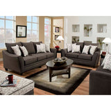 Kensington Loveseat (Grey/ Brown)