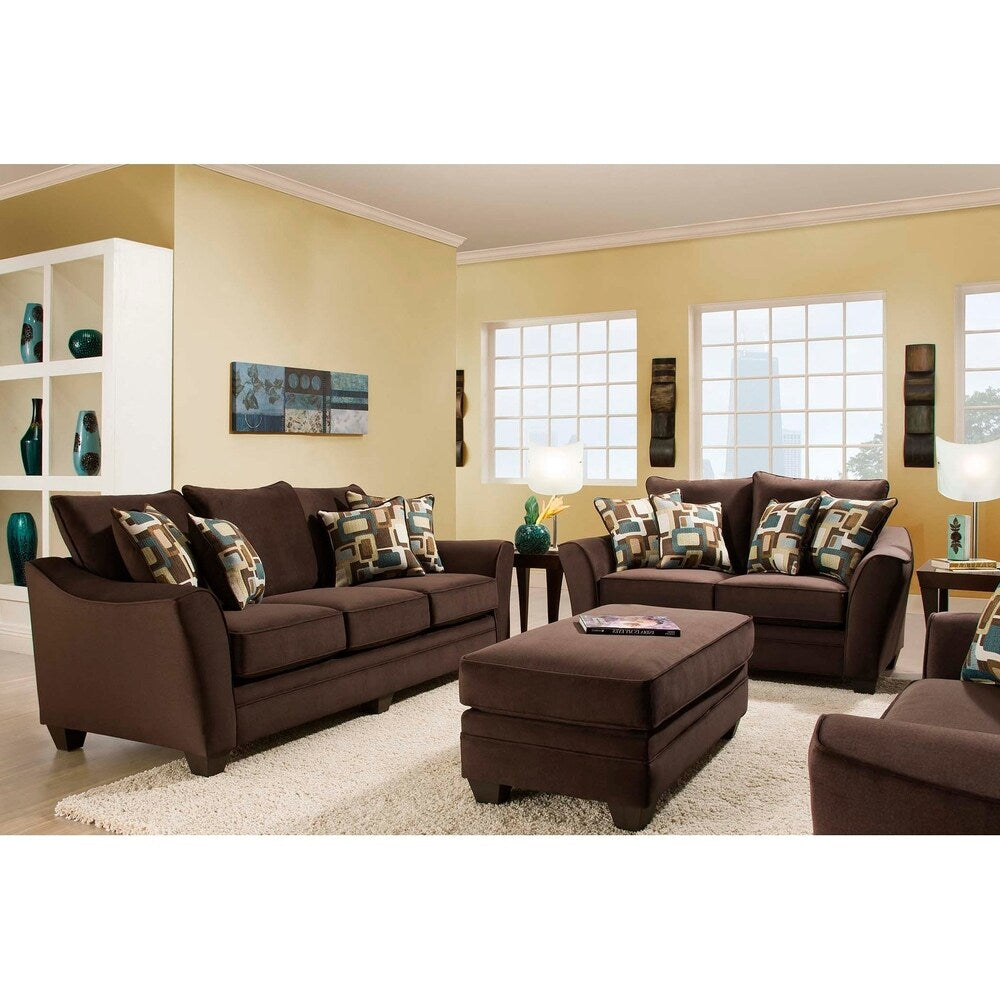 Kensington Loveseat (Grey/ Brown)