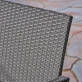 Kent Outdoor 3 Piece Acacia Wood and Wicker Bistro Set by Christopher Knight Home - N/A