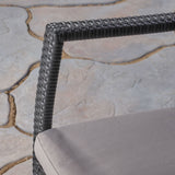 Kent Outdoor 3 Piece Acacia Wood and Wicker Bistro Set by Christopher Knight Home - N/A