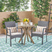 Kent Outdoor 3 Piece Acacia Wood and Wicker Bistro Set by Christopher Knight Home - N/A