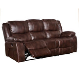 Kenwood Premier Brown Dual Recliner Sofa