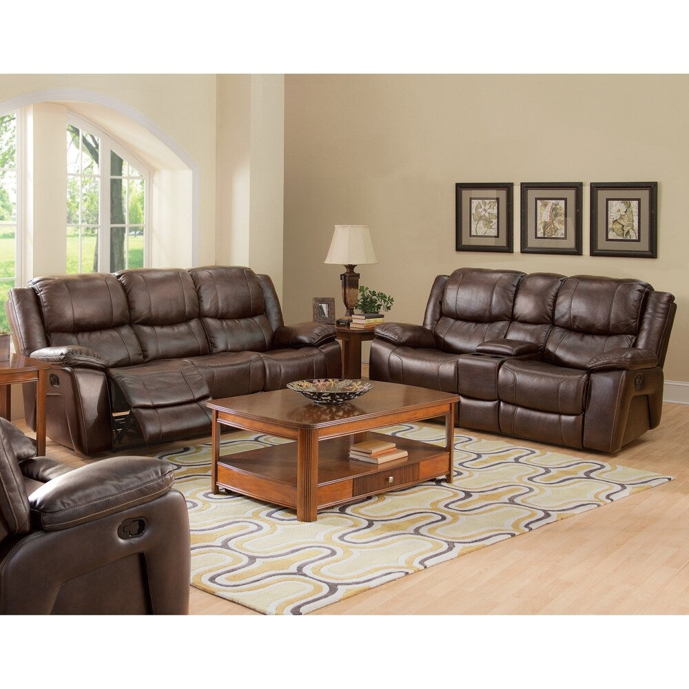 Kenwood Premier Brown Dual Recliner Sofa