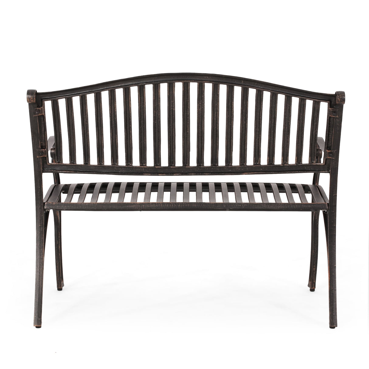 Kenzie Outdoor Traditional Cast Aluminum Bench by Christopher Knight Home