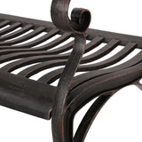 Kenzie Outdoor Traditional Cast Aluminum Bench by Christopher Knight Home