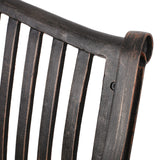 Kenzie Outdoor Traditional Cast Aluminum Bench by Christopher Knight Home