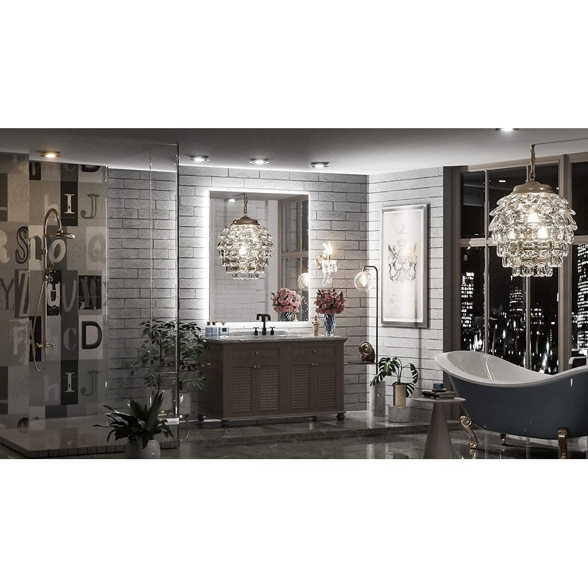 Keonjinn LED Backlit Bathroom Vanity Mirror Anti-Fog Dimmable Lighted CRI90 High Definition(Horizontally/Vertically)