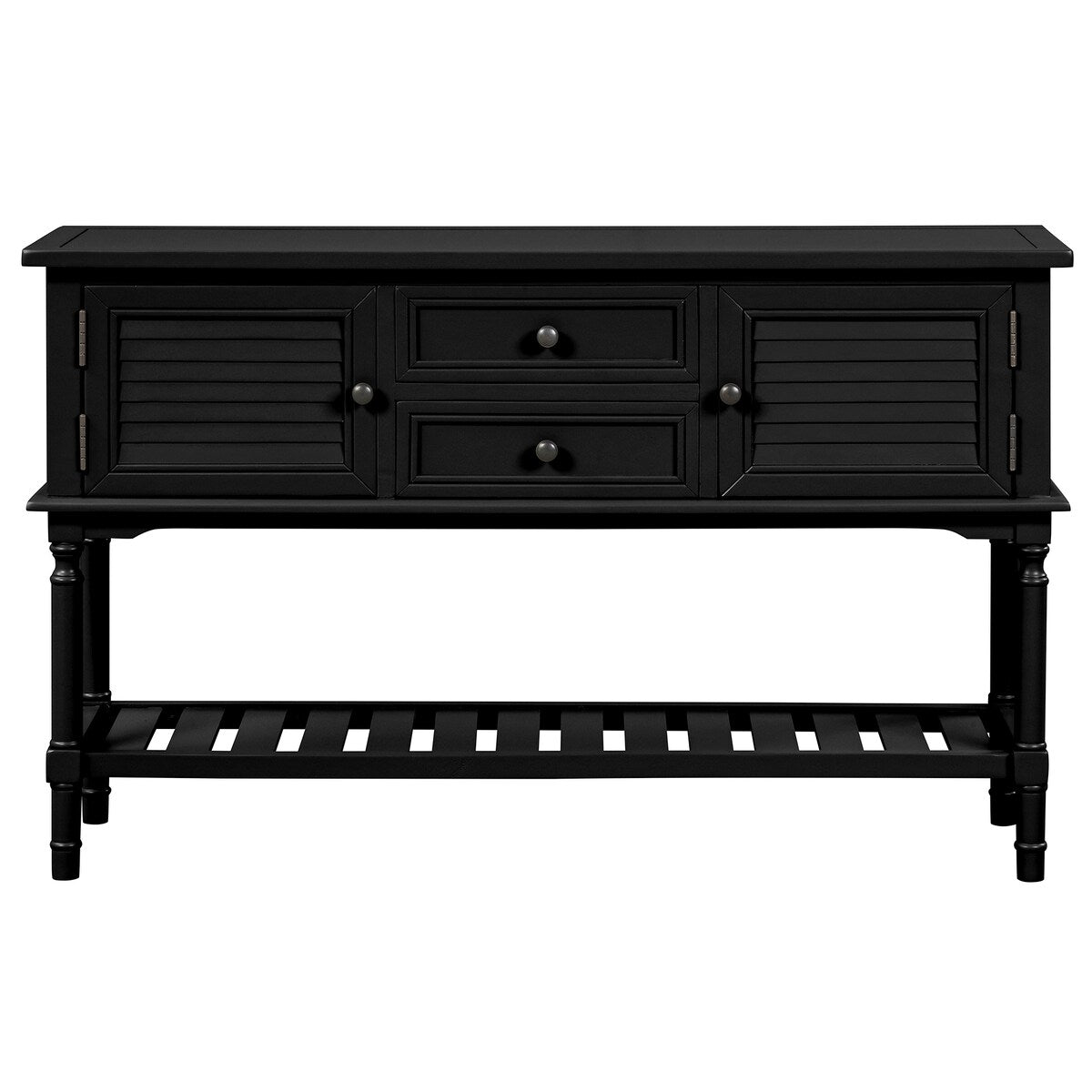 Keria Console Table with 2 Drawers, 2 Cabinets, Shelf
