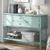 Keria Console Table with 2 Drawers, 2 Cabinets, Shelf