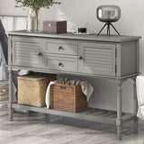 Keria Console Table with 2 Drawers, 2 Cabinets, Shelf