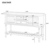 Keria Console Table with 2 Drawers, 2 Cabinets, Shelf