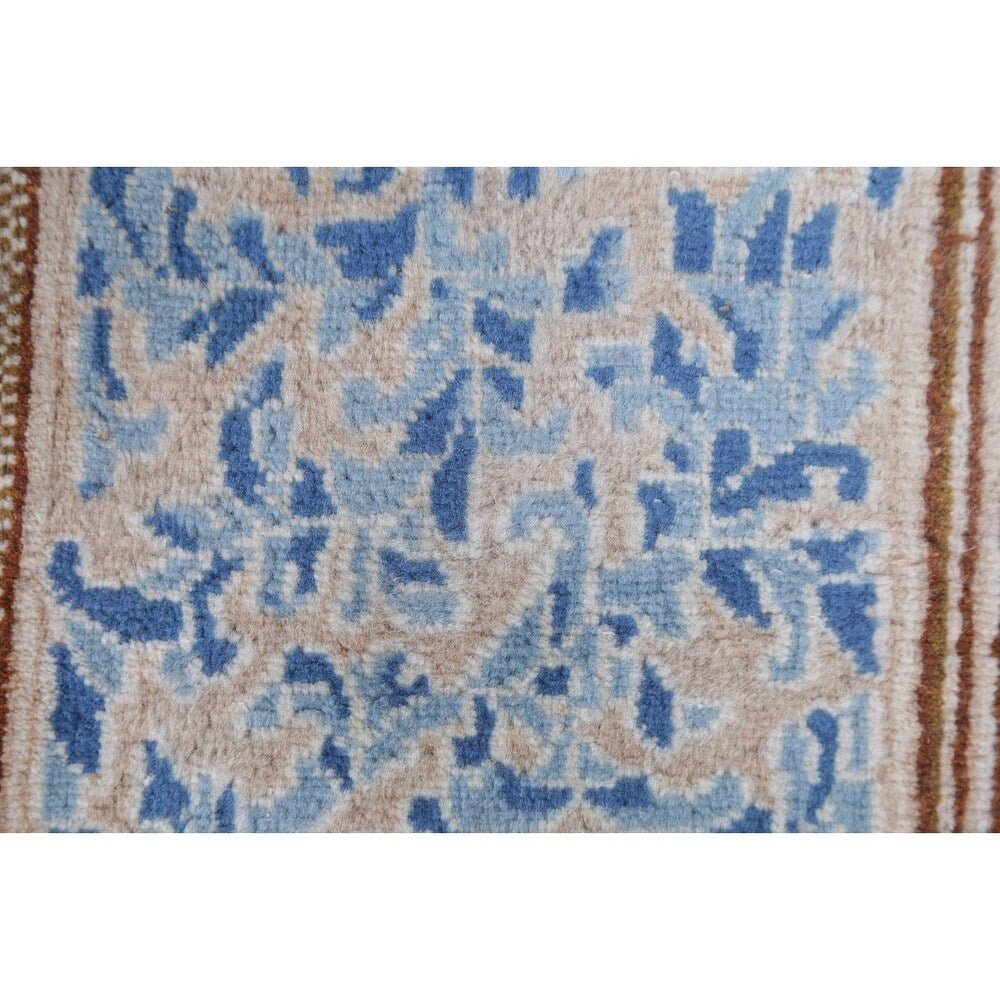 The Curated Nomad Rainsford Geometric Hand-knotted Wool Persian Heirloom Item Area Rug - 13'7" x 9'5"