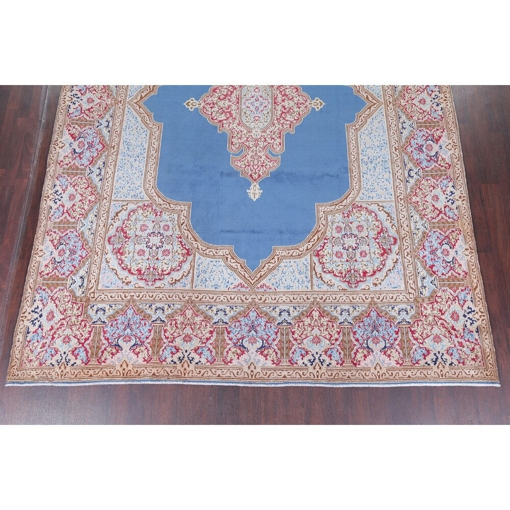 The Curated Nomad Rainsford Geometric Hand-knotted Wool Persian Heirloom Item Area Rug - 13'7" x 9'5"