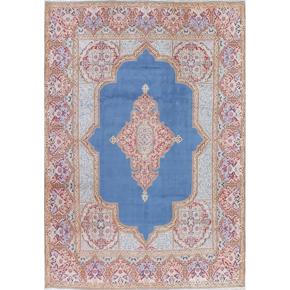 The Curated Nomad Rainsford Geometric Hand-knotted Wool Persian Heirloom Item Area Rug - 13'7" x 9'5"