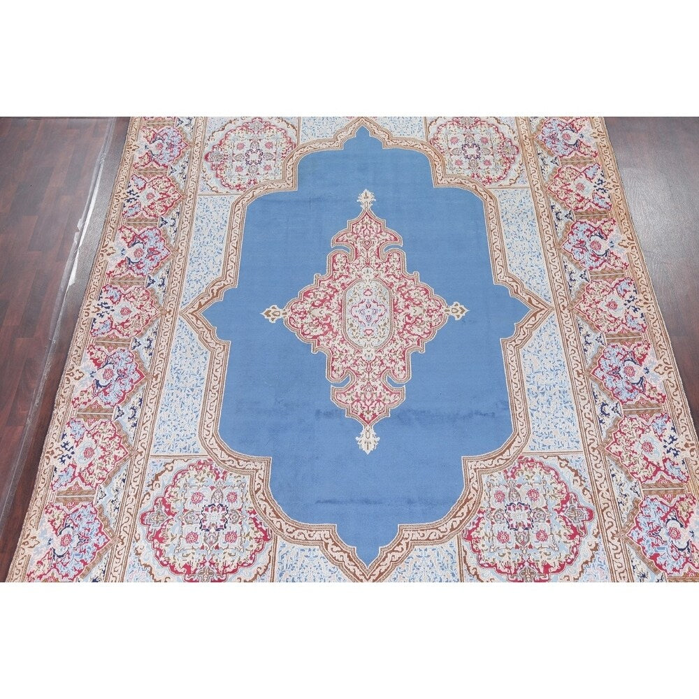 The Curated Nomad Rainsford Geometric Hand-knotted Wool Persian Heirloom Item Area Rug - 13'7" x 9'5"