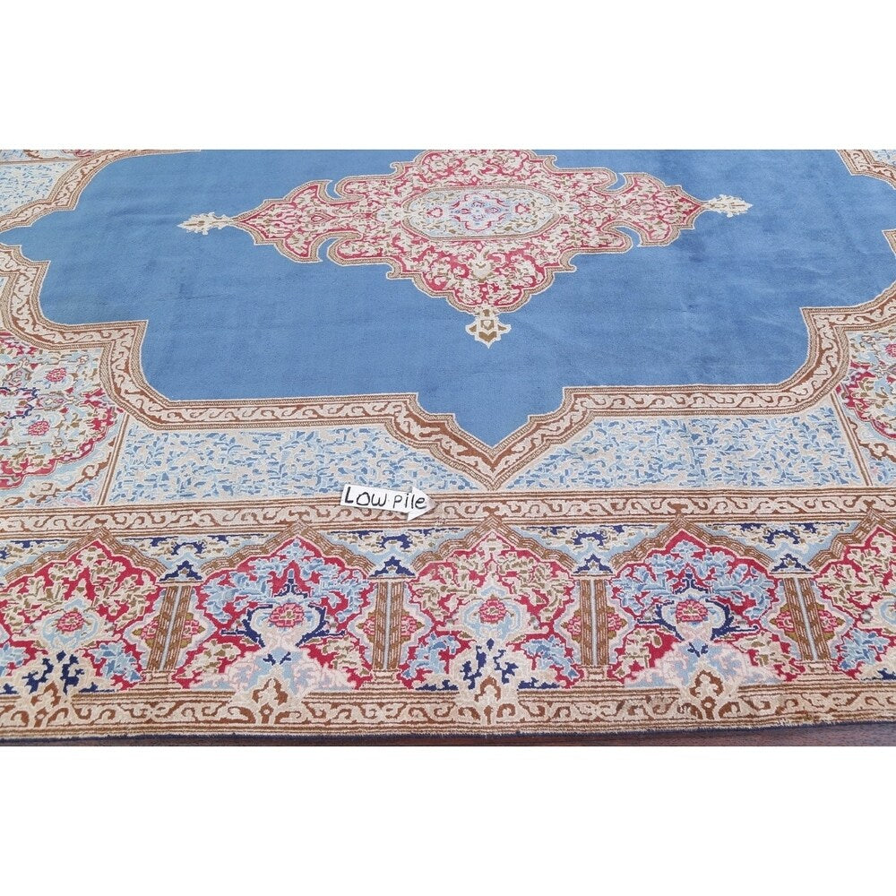 The Curated Nomad Rainsford Geometric Hand-knotted Wool Persian Heirloom Item Area Rug - 13'7" x 9'5"