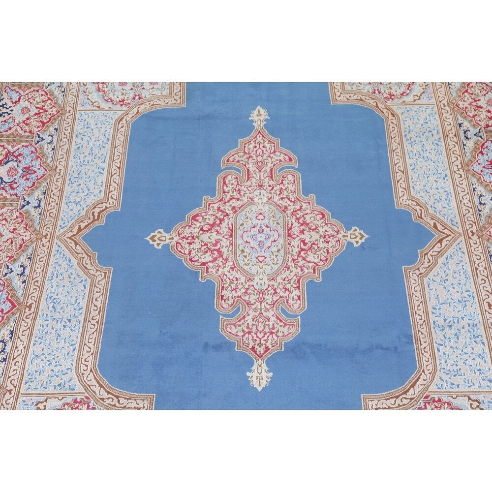 The Curated Nomad Rainsford Geometric Hand-knotted Wool Persian Heirloom Item Area Rug - 13'7" x 9'5"