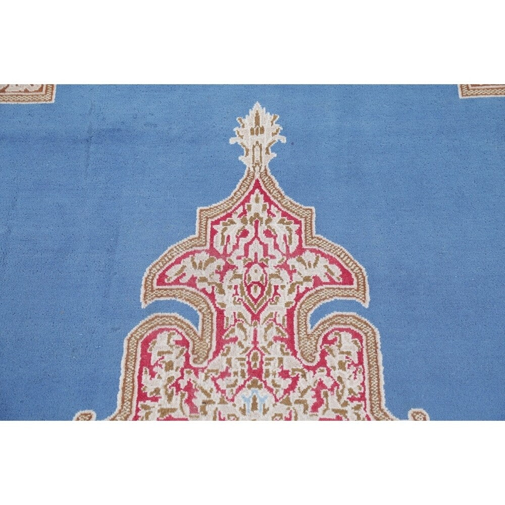 The Curated Nomad Rainsford Geometric Hand-knotted Wool Persian Heirloom Item Area Rug - 13'7" x 9'5"