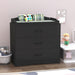 Kerrogee 3-Drawer Dresser with Changing Table - Grey/White/Black