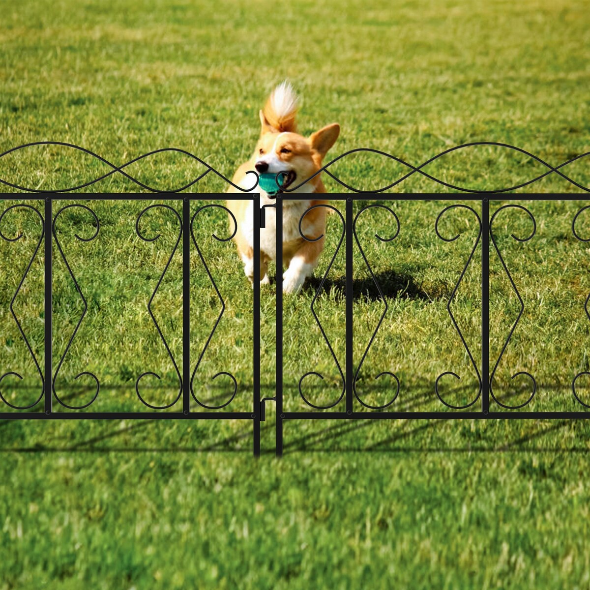 Kerrogee Folding Decorative Garden Fence, Metal Landscape Set of 4