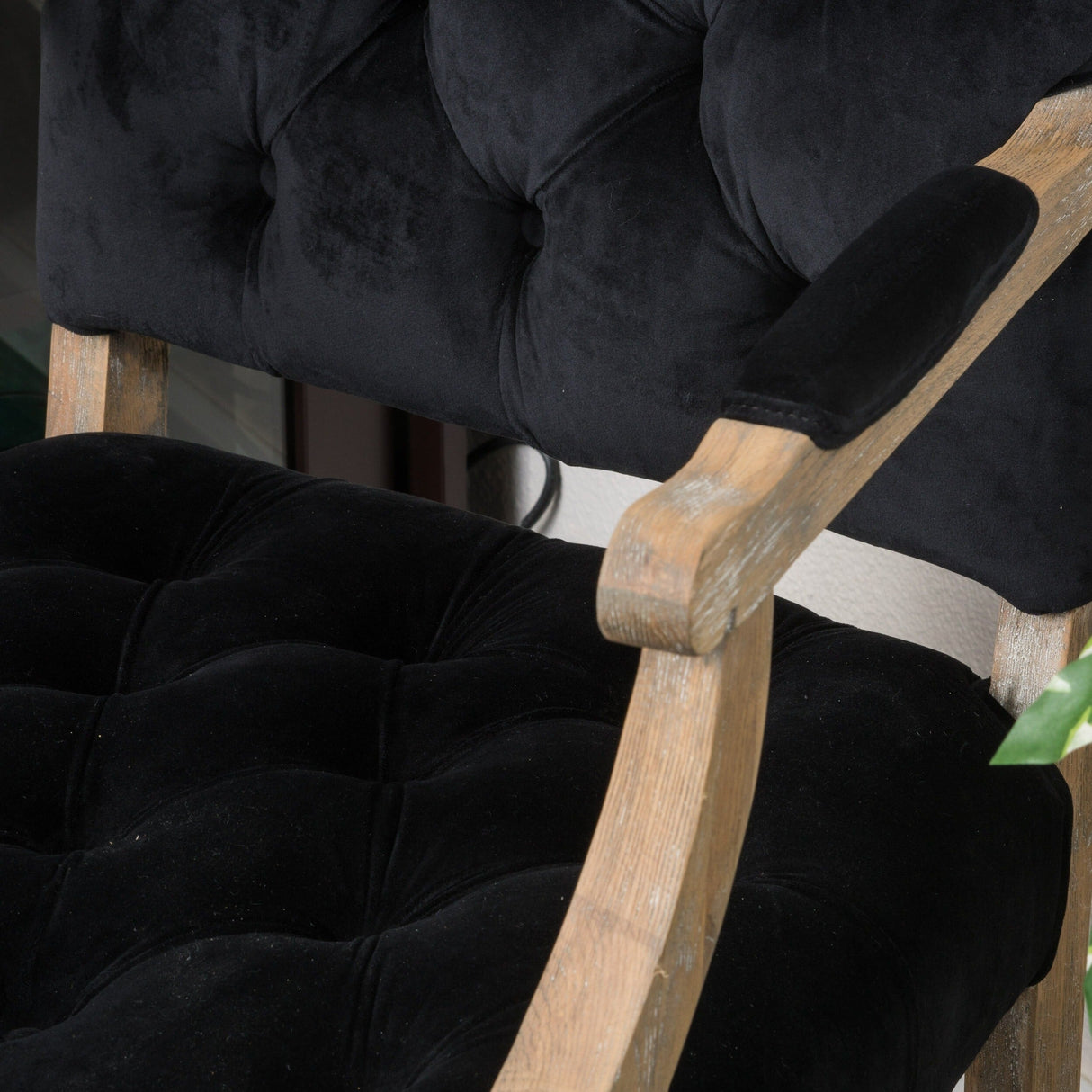Kessler Contemporary Velvet Tufted Dining Arm Chair by Christopher Knight Home - 40"h x 23.5"w x 22.2"d