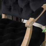 Kessler Contemporary Velvet Tufted Dining Arm Chair by Christopher Knight Home - 40"h x 23.5"w x 22.2"d