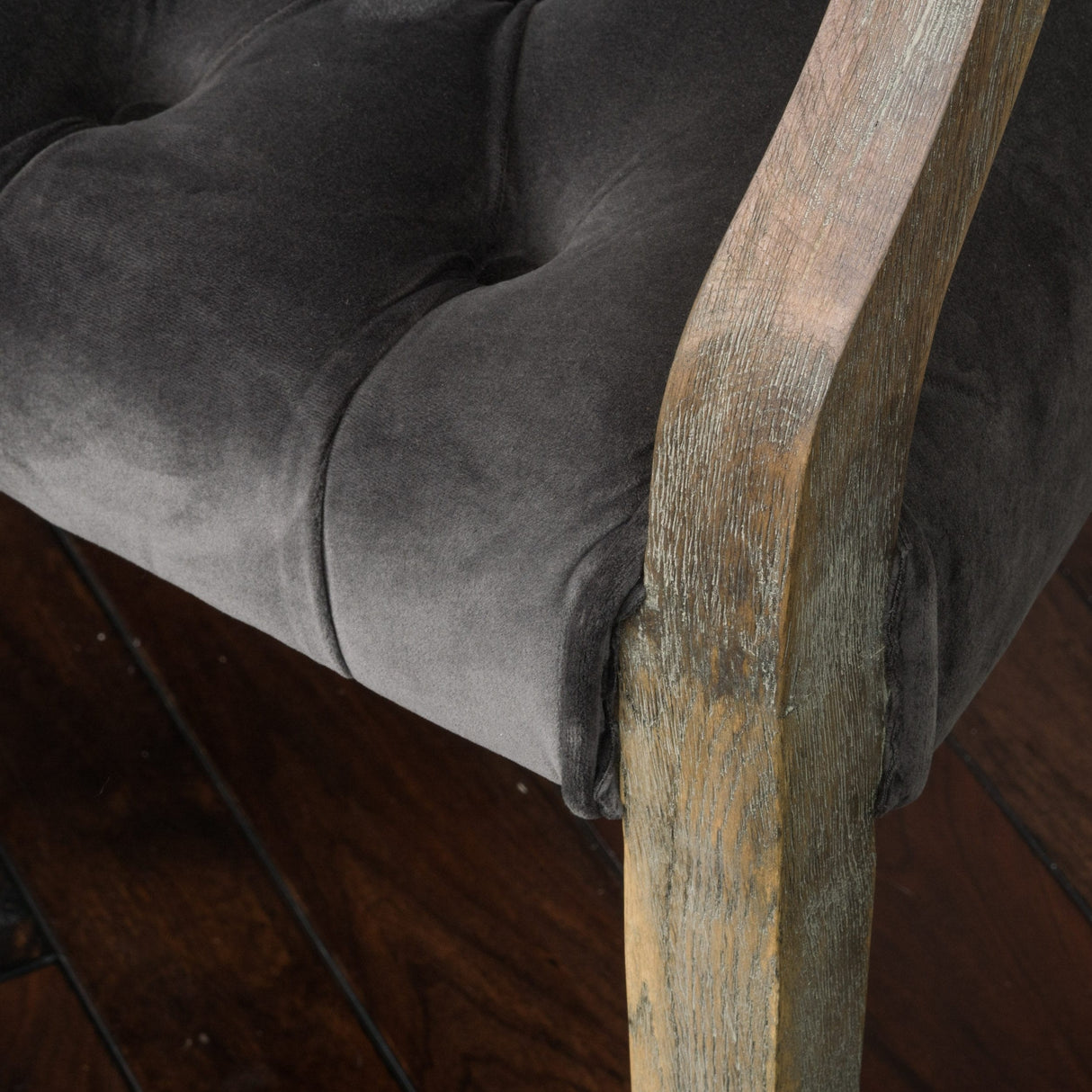 Kessler Contemporary Velvet Tufted Dining Arm Chair by Christopher Knight Home - 40"h x 23.5"w x 22.2"d