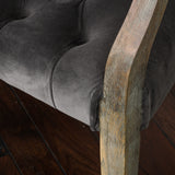 Kessler Contemporary Velvet Tufted Dining Arm Chair by Christopher Knight Home - 40"h x 23.5"w x 22.2"d