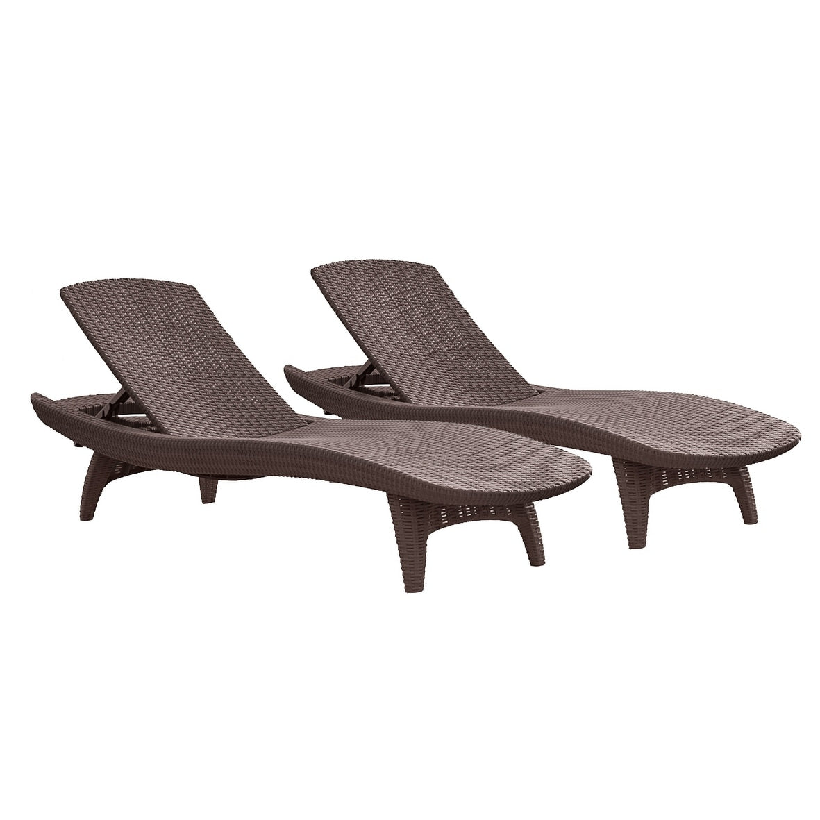 Keter Grenada Chaise Lounger Set Outdoor Furniture For Patio, Poolside, Garden and Lawn