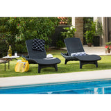 Keter Grenada Chaise Lounger Set Outdoor Furniture For Patio, Poolside, Garden and Lawn