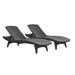 Keter Grenada Chaise Lounger Set Outdoor Furniture For Patio, Poolside, Garden and Lawn