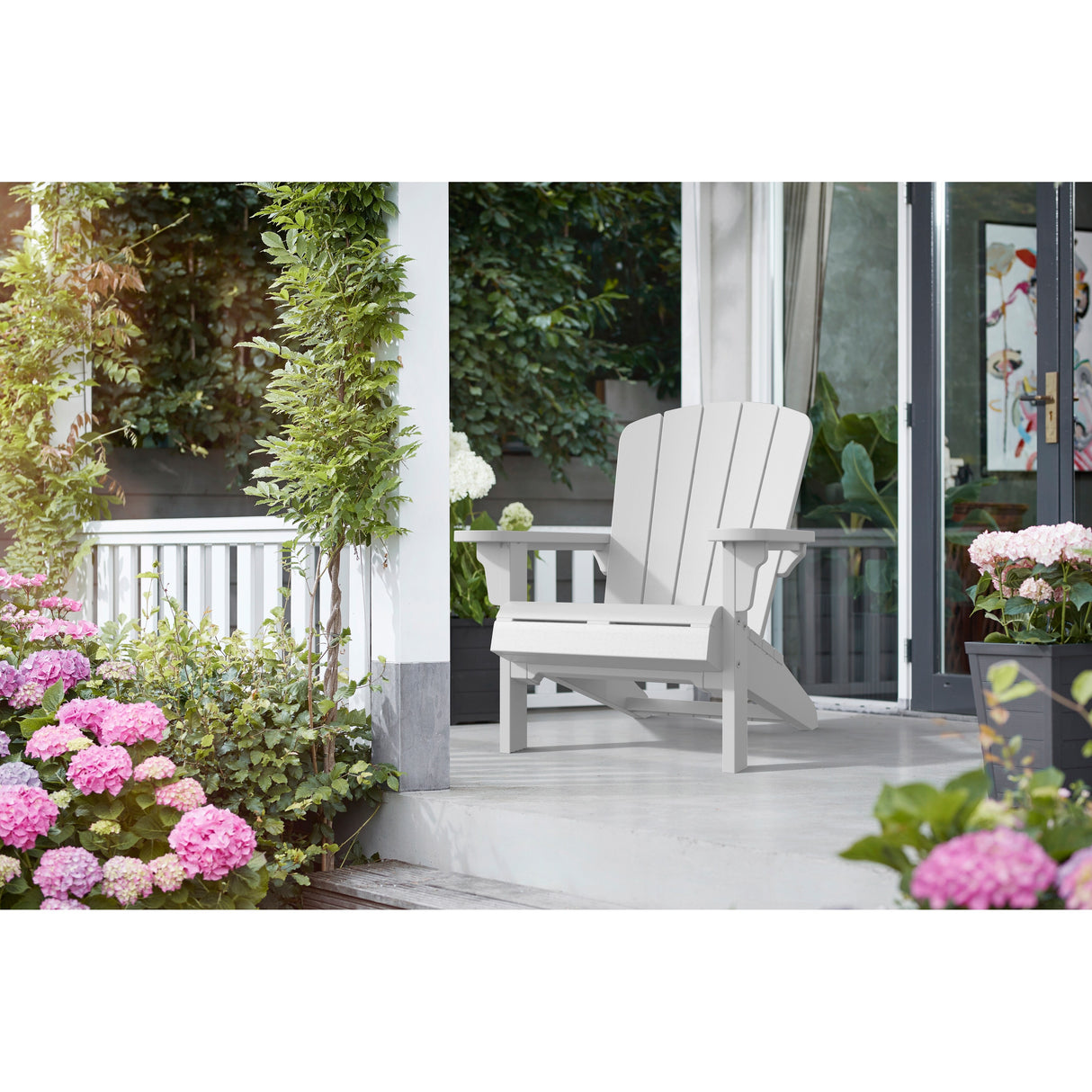 Keter Teton Adirondack Resin Outdoor Weather Resistant Lounge Furniture Chair
