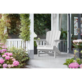 Keter Teton Adirondack Resin Outdoor Weather Resistant Lounge Furniture Chair
