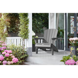 Keter Teton Adirondack Resin Outdoor Weather Resistant Lounge Furniture Chair
