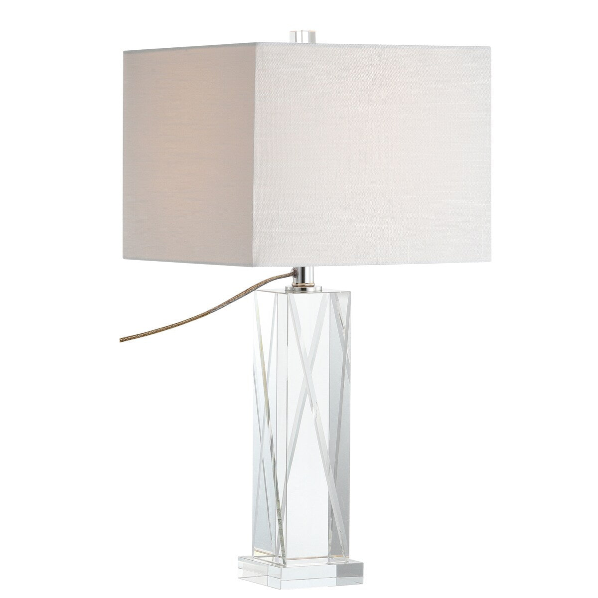 Kevin 26.5" Crystal LED Table Lamp, Clear by JONATHAN Y