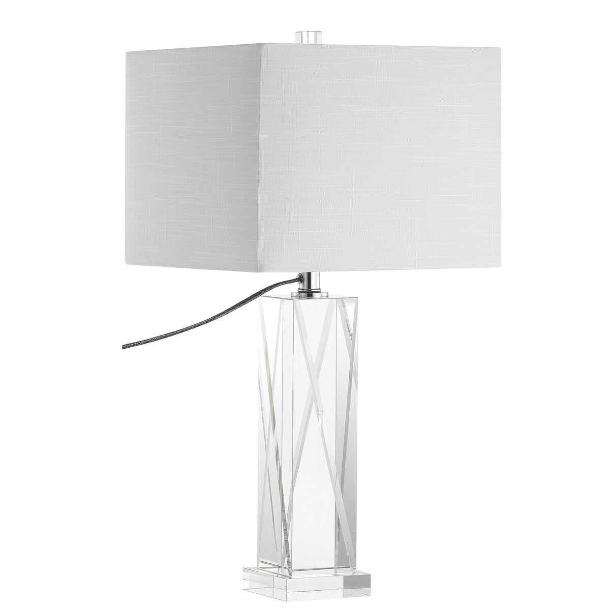 Kevin 26.5" Crystal LED Table Lamp, Clear by JONATHAN Y
