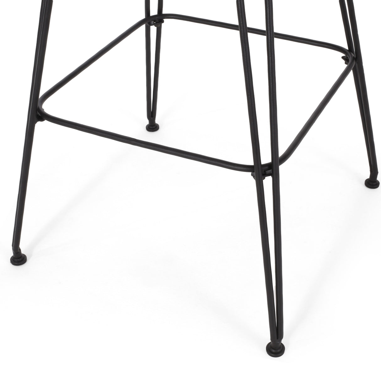 Kevin Outdoor Wicker and Iron Barstool (Set of 2) by Christopher Knight Home