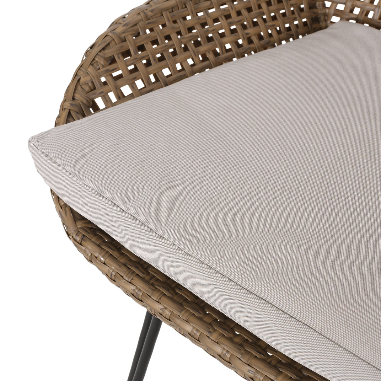 Kevin Outdoor Wicker and Iron Barstool (Set of 2) by Christopher Knight Home