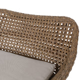 Kevin Outdoor Wicker and Iron Barstool (Set of 2) by Christopher Knight Home
