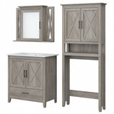 Key West 32W Bathroom Vanity, Mirror and Space Saver by Bush Furniture
