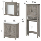 Key West 32W Bathroom Vanity, Mirror and Space Saver by Bush Furniture