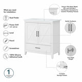 Key West 32W Bathroom Vanity, Mirror and Space Saver by Bush Furniture
