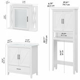Key West 32W Bathroom Vanity, Mirror and Space Saver by Bush Furniture